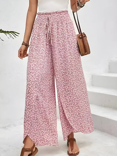Drawstring Summer Pants with Elastic Cuffs