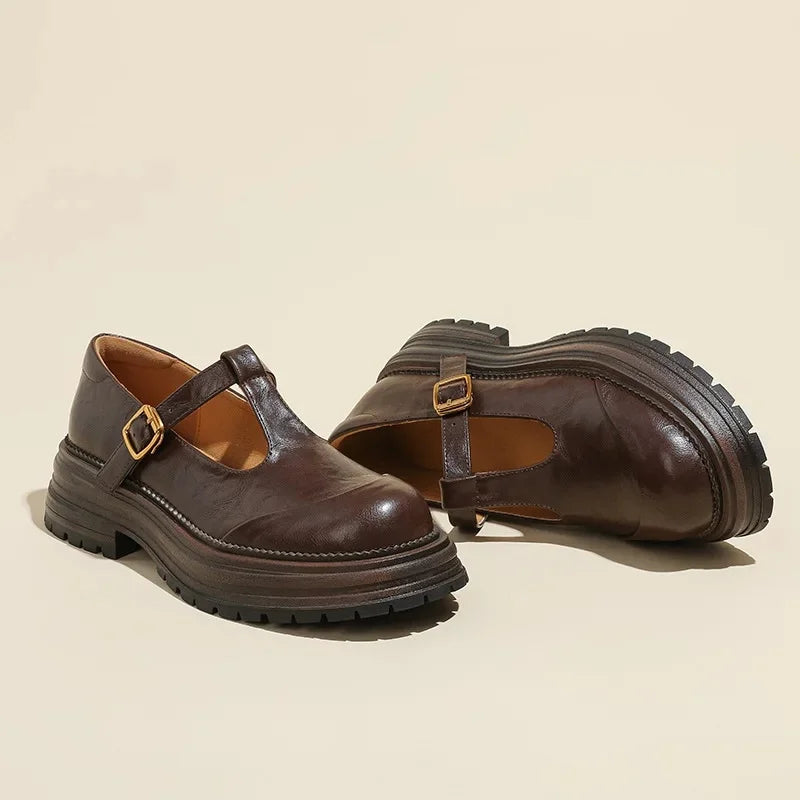 Chiara - Elegant High-Quality Leather Mary Jane Shoes