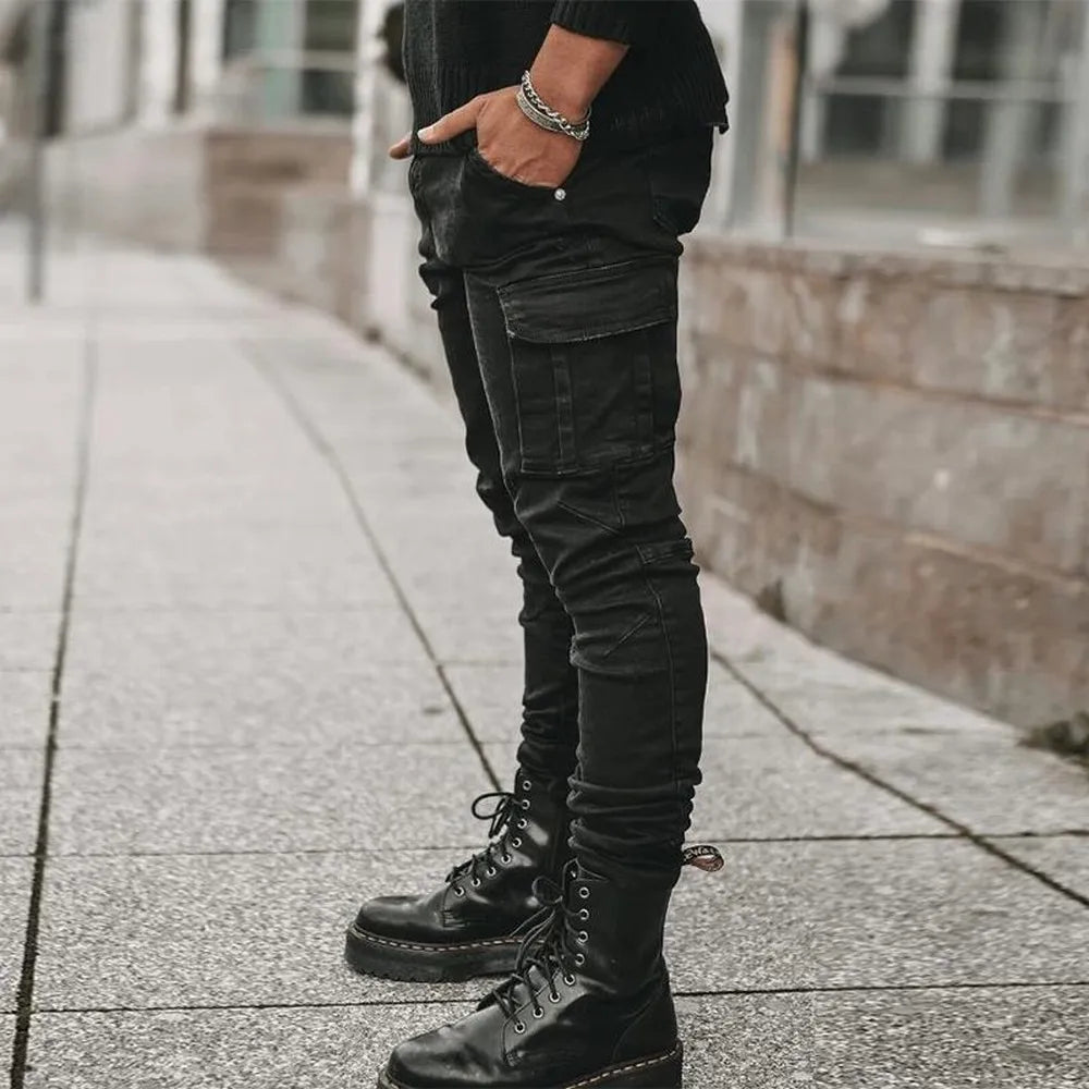 Laluna® | Elastic Cargo Street Jeans
