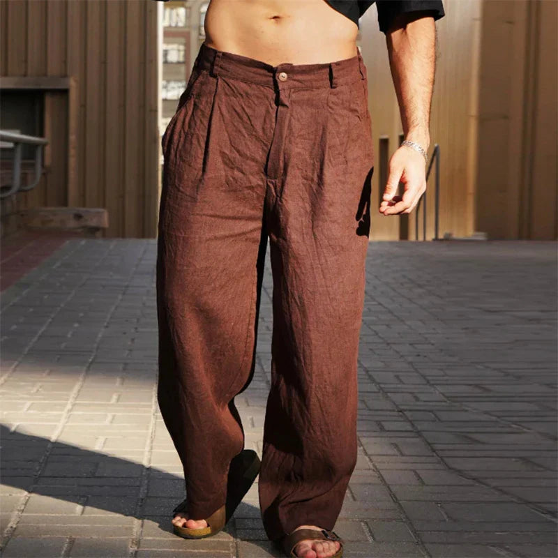 Laluna® Wide-Leg Linen Pants