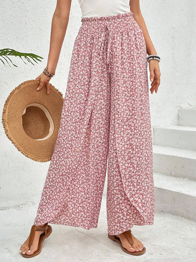 Drawstring Summer Pants with Elastic Cuffs