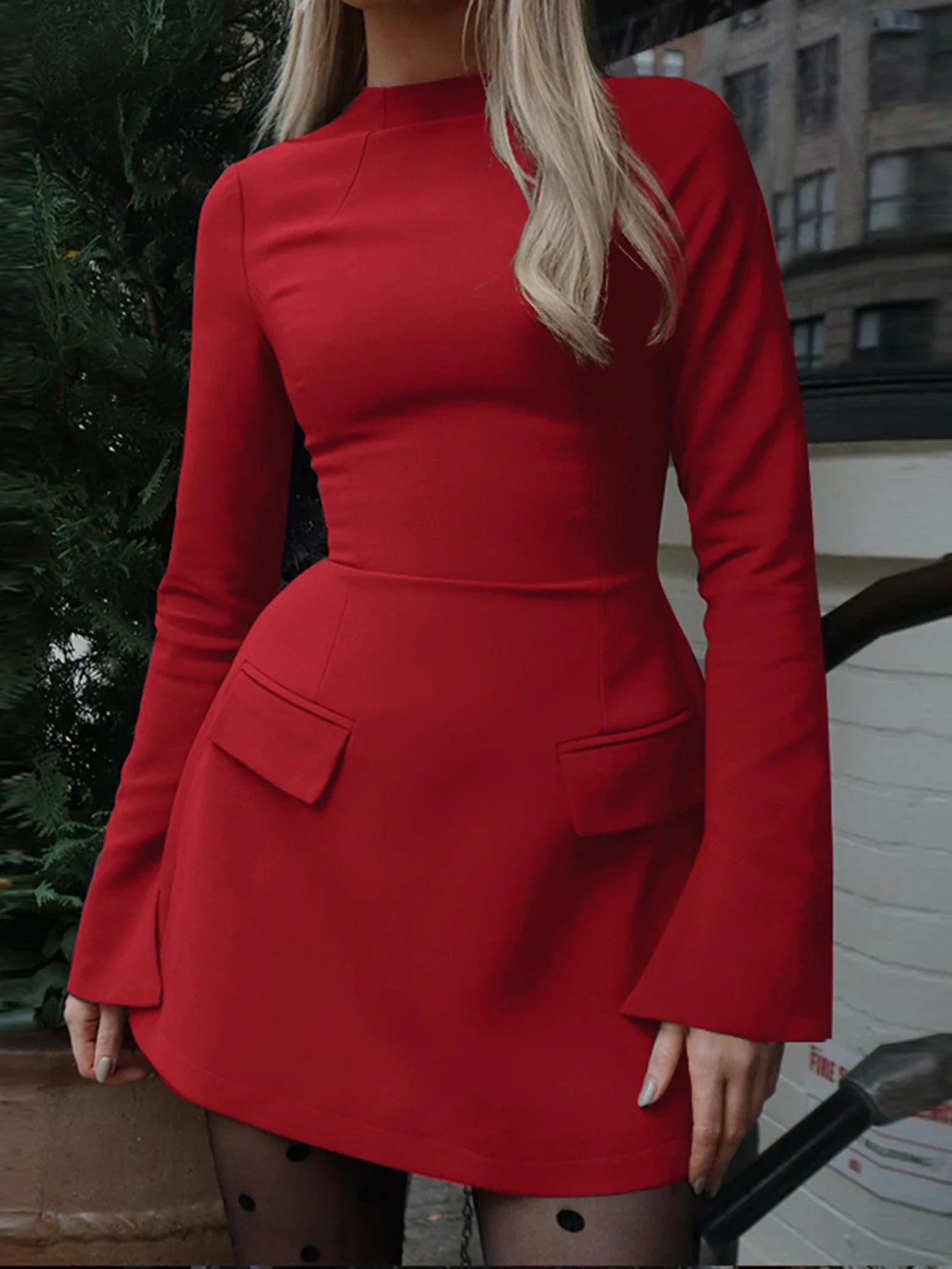 Laluna® | Split Sleeve Short Dress