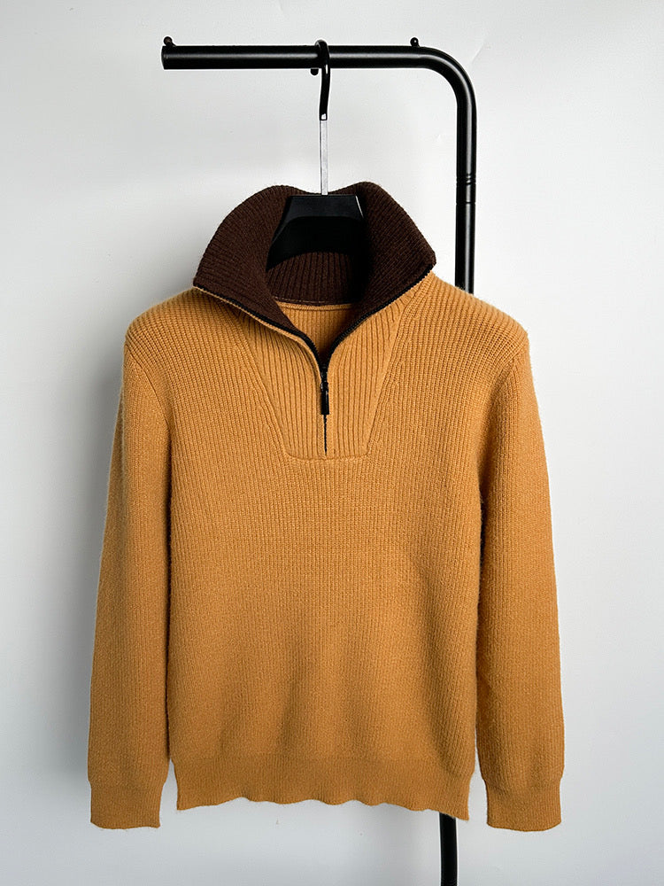 LALUNA® | RIBBED ZIPPERED SWEATER