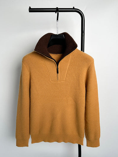 LALUNA® | RIBBED ZIPPERED SWEATER