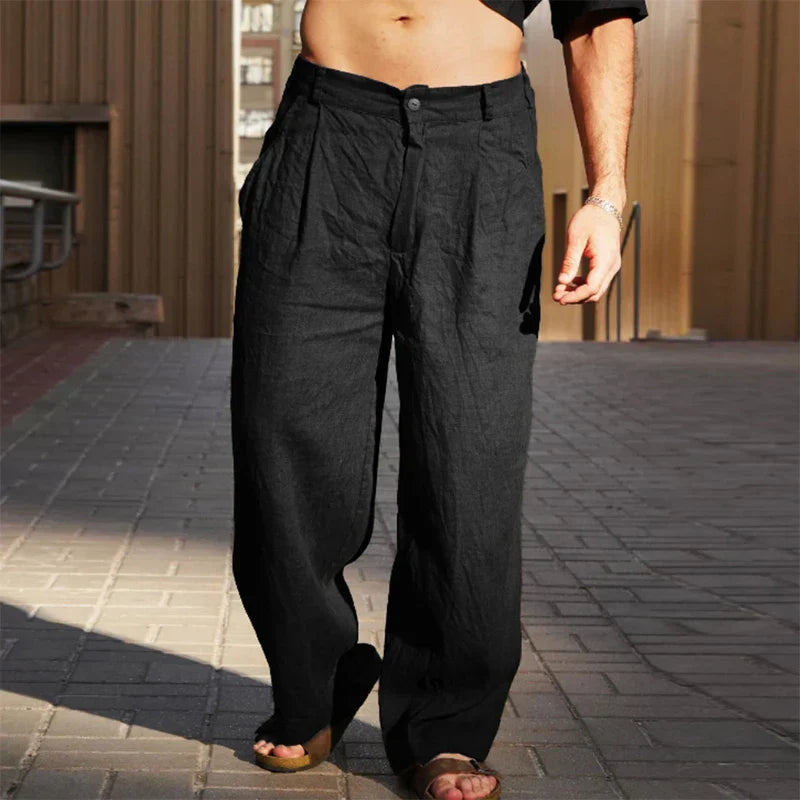 Laluna® Wide-Leg Linen Pants