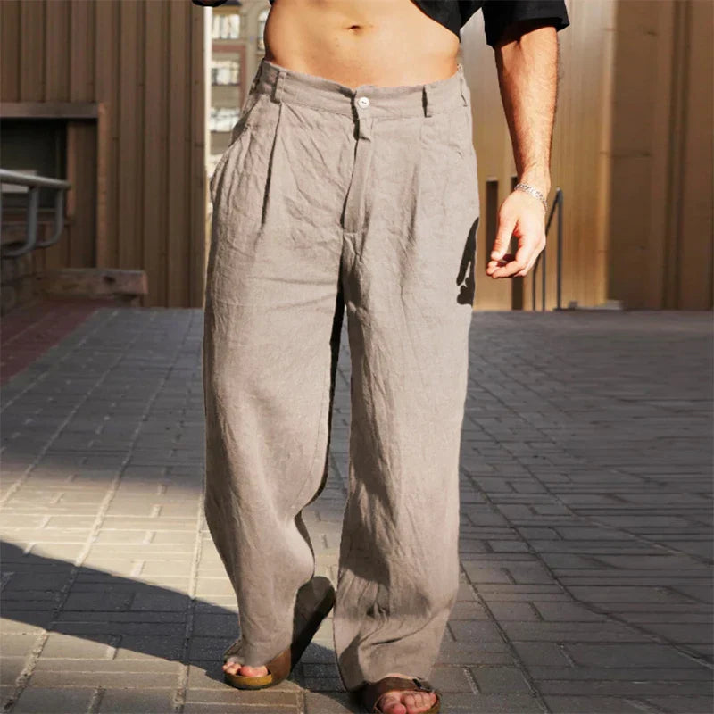 Laluna® Wide-Leg Linen Pants