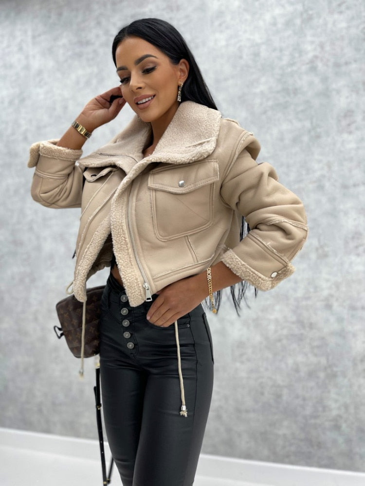 LALUNA® | Wool-Infused Leather Jacket