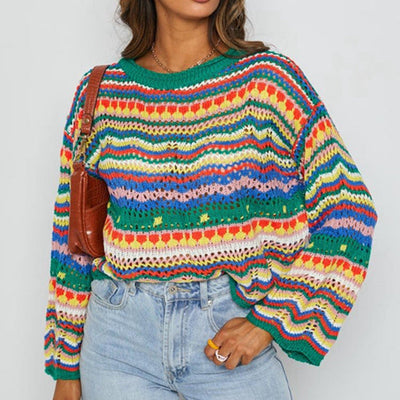 LALUNA® | Vibrant Color Pop Sweater