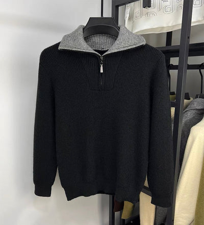 LALUNA® | RIBBED ZIPPERED SWEATER
