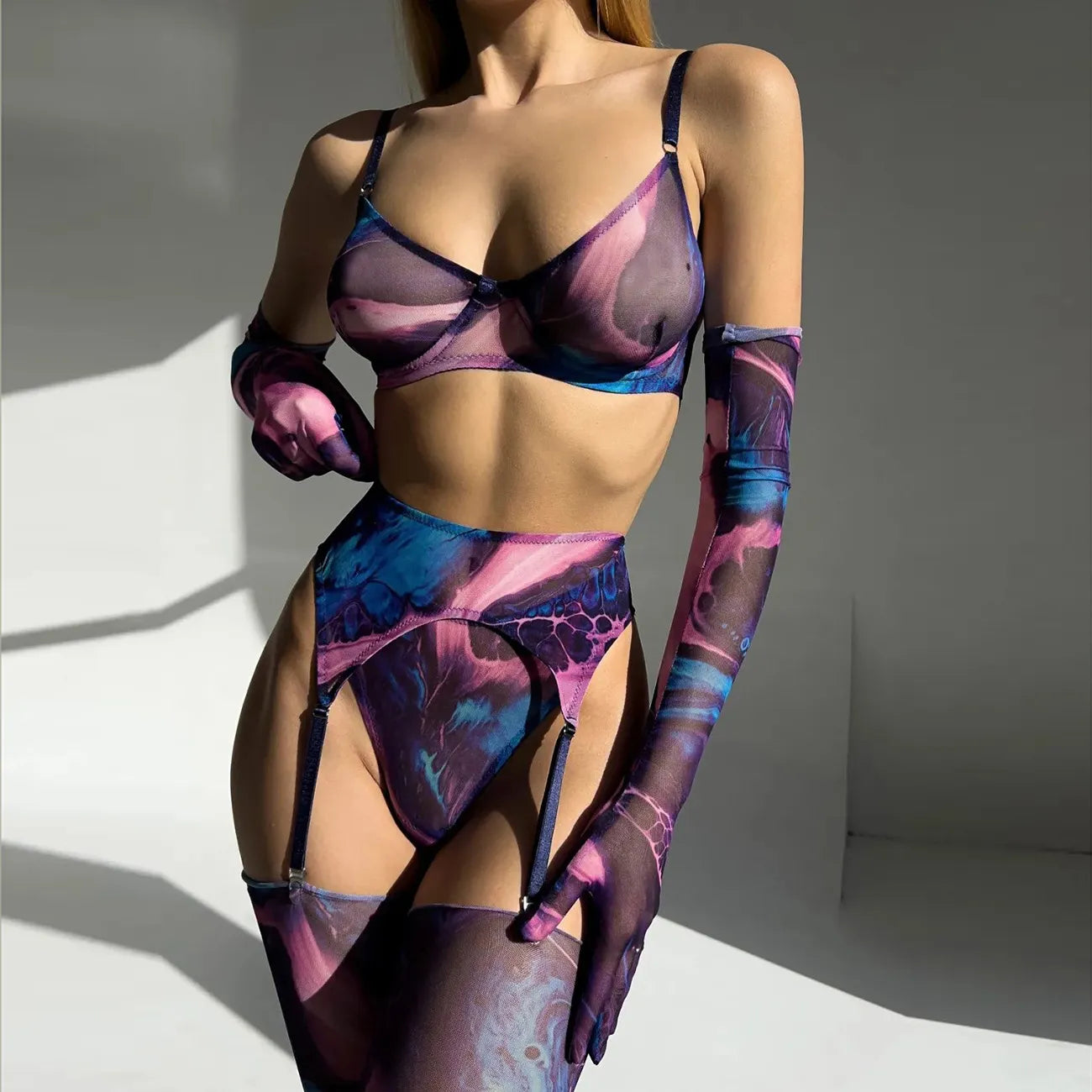 LALUNA® | Poppy Tie-Dye Lingerie Ensemble