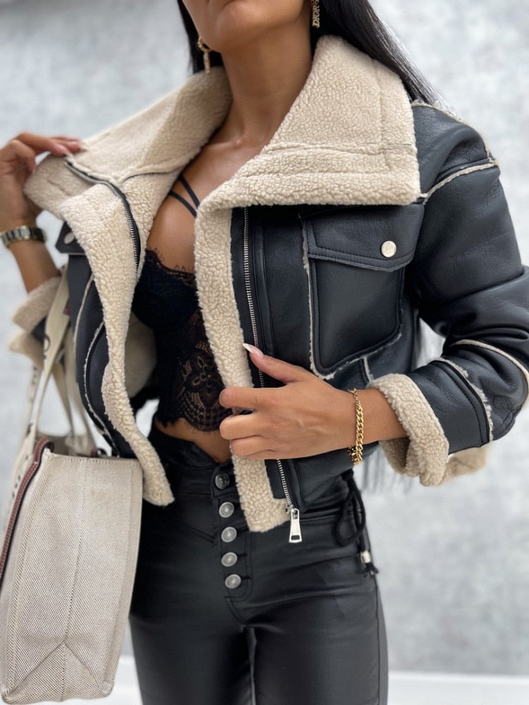 LALUNA® | Wool-Infused Leather Jacket