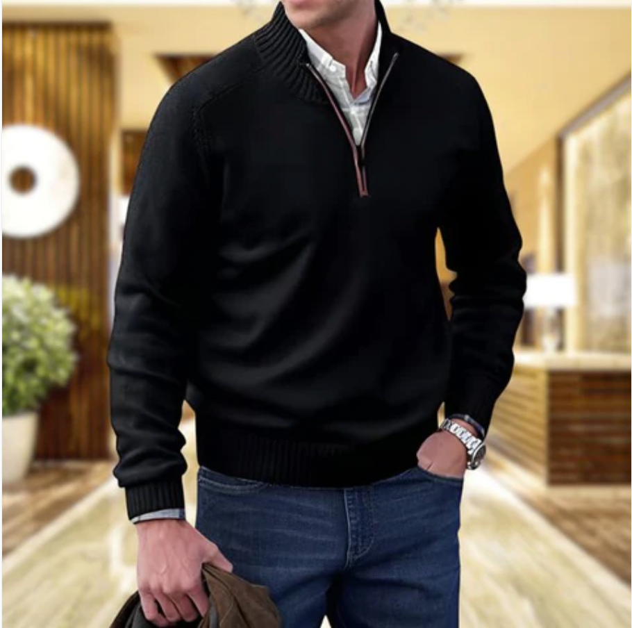 Laluna® | Luxe Cashmere Zip-Up Sweater