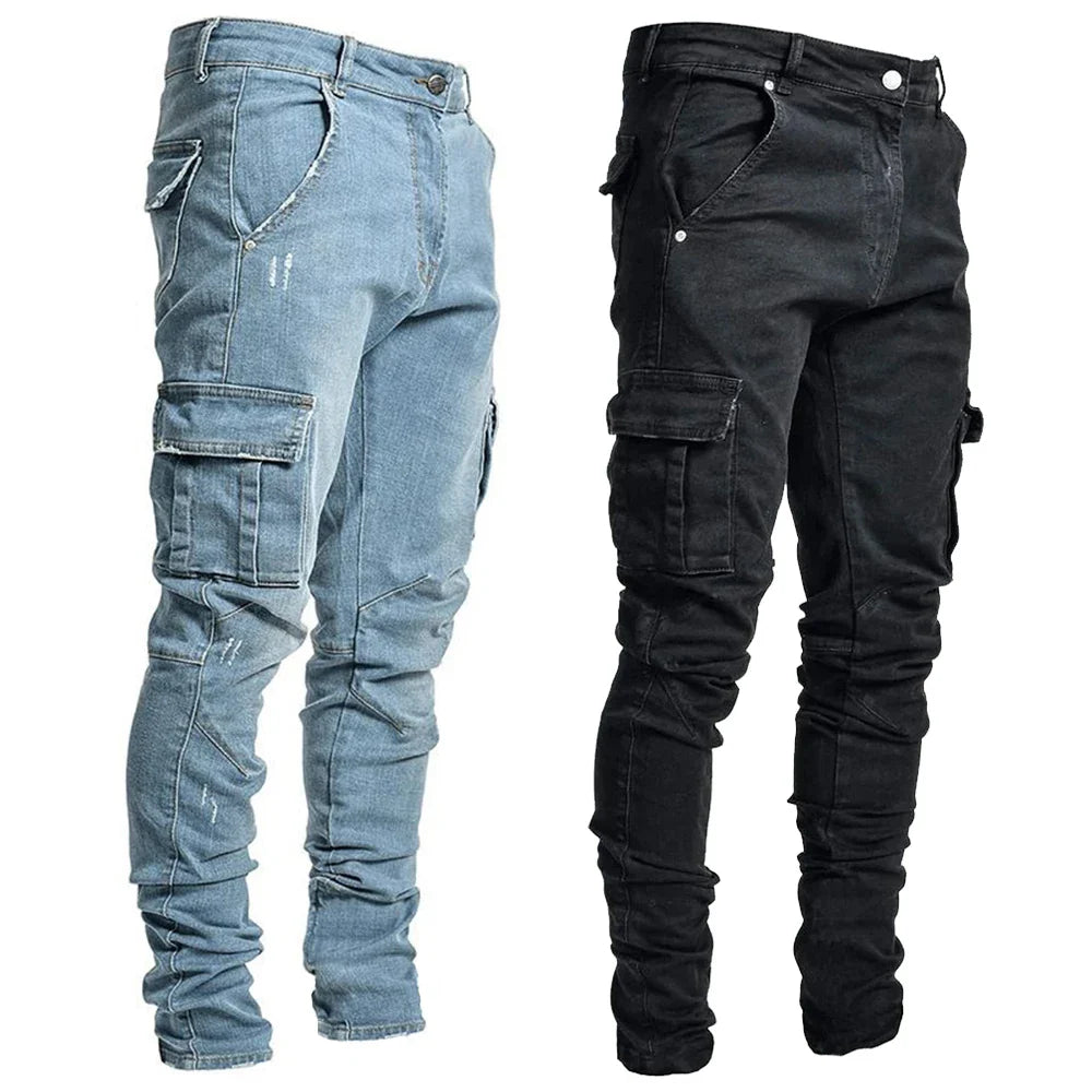 Laluna® | Elastic Cargo Street Jeans