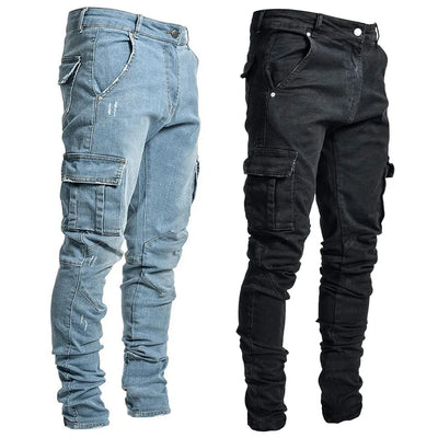 Laluna® | Elastic Cargo Street Jeans