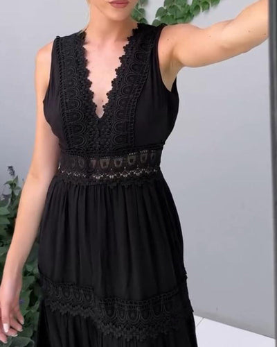 Laluna® V-Neck Lace Dress