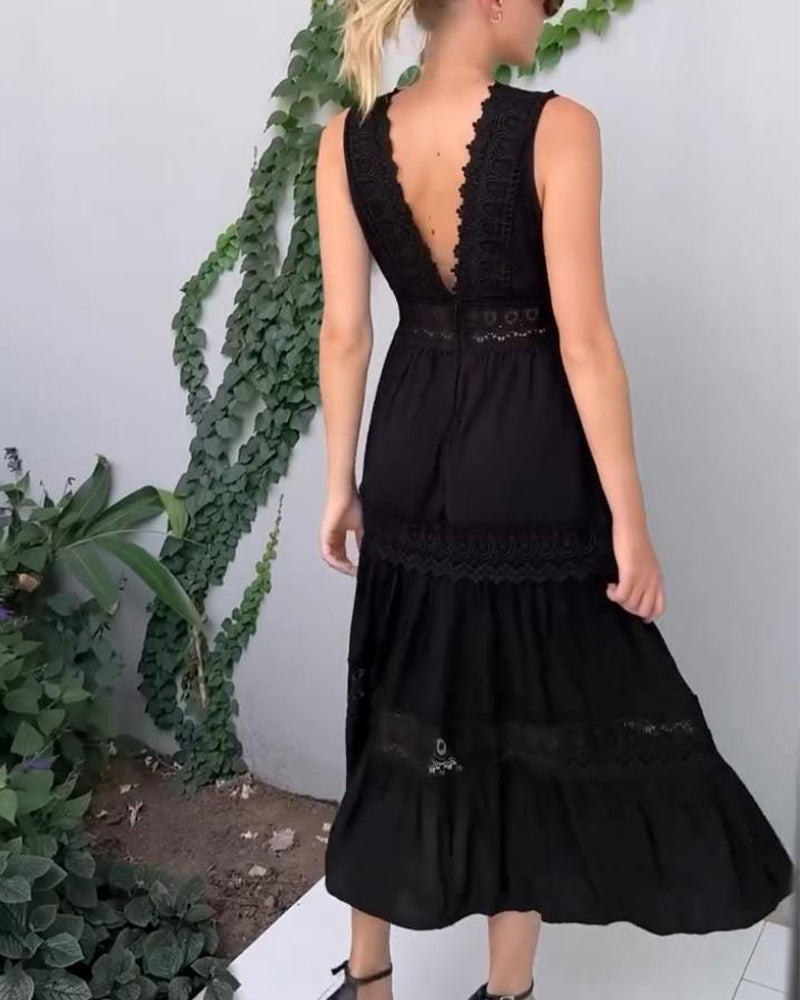 Laluna® V-Neck Lace Dress