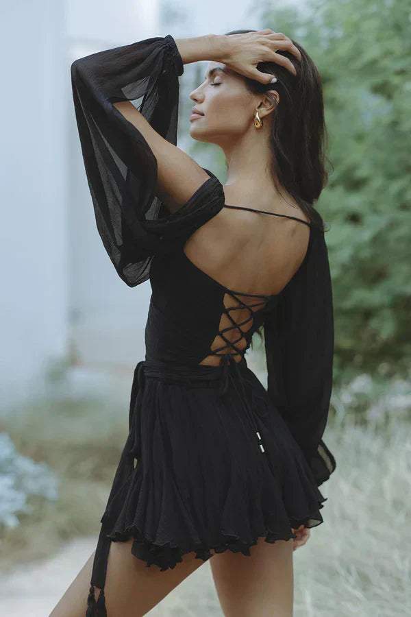 Laluna® | Whimsical Mini Dress with Balloon Sleeves