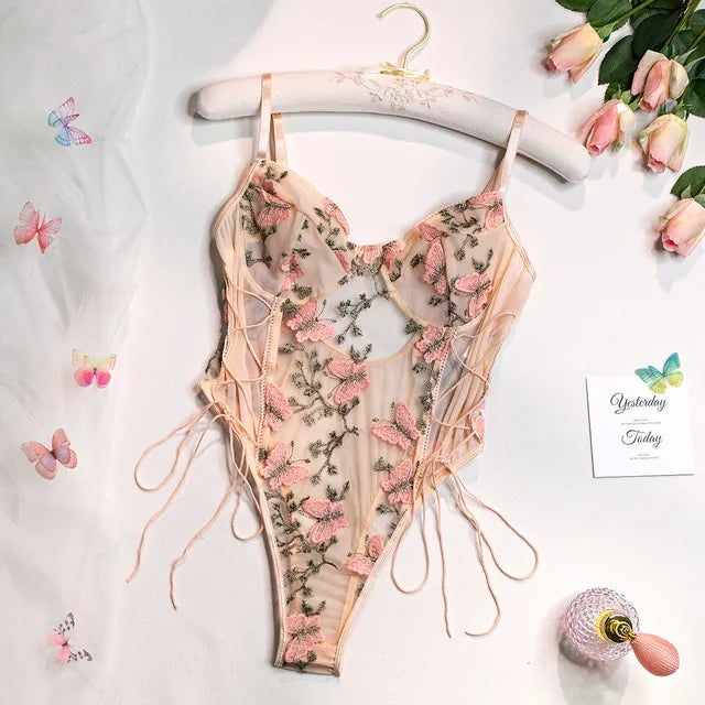 Laluna® | Butterfly Embroidered Bodysuit