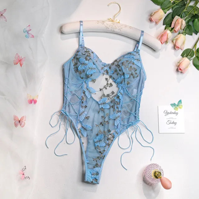 Laluna® | Butterfly Embroidered Bodysuit