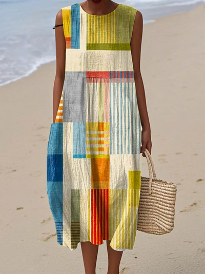 Laluna® | Textured Sleeveless Maxi Dress