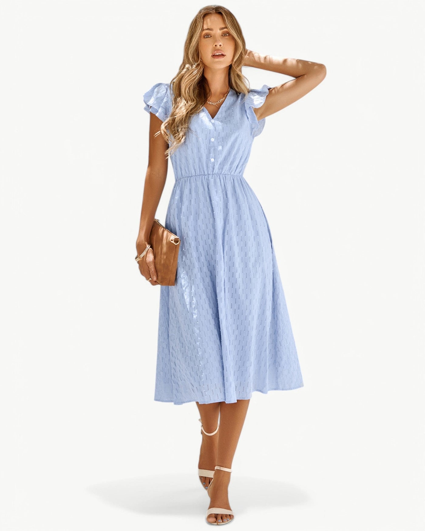 Lara | V-Neck Midi Dress