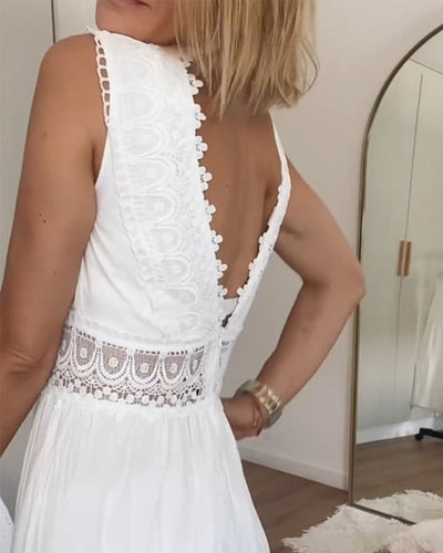 Laluna® V-Neck Lace Dress