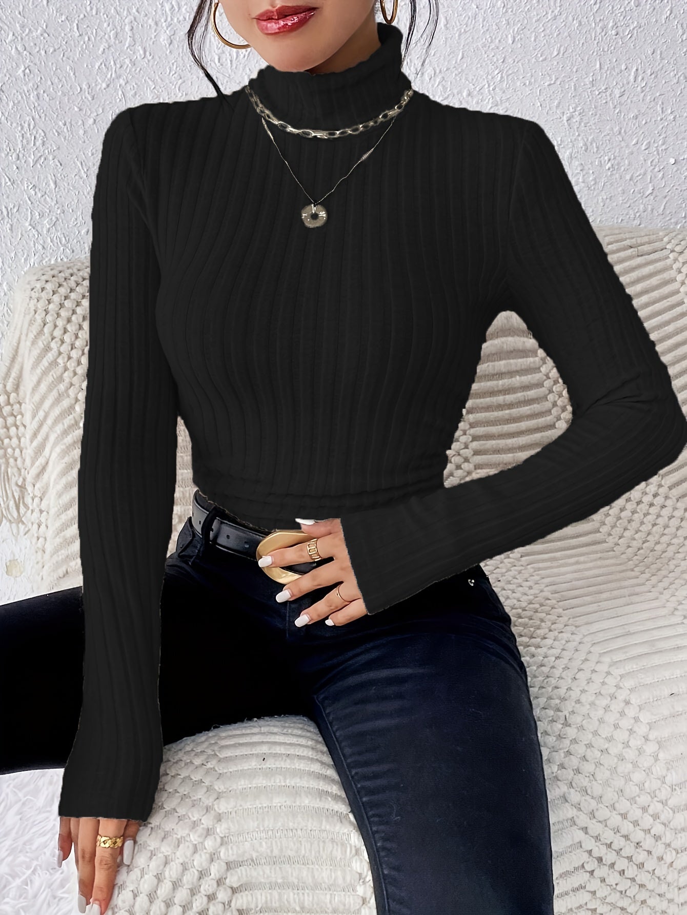 LALUNA® | Relaxed Turtleneck Sweater