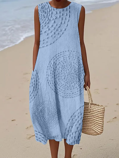 Laluna® | Textured Sleeveless Maxi Dress