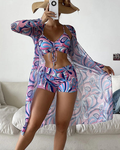 Laluna® | 3-Piece Patterned Bikini Set