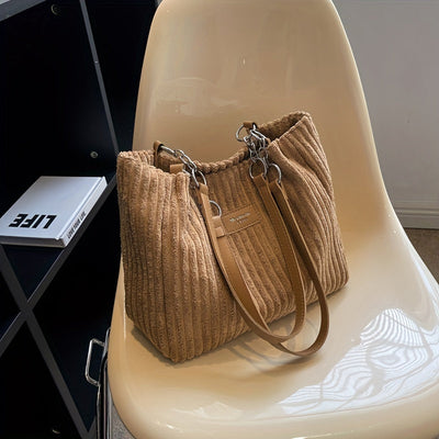 LALUNA® | Plush Cord Shoulder Bag