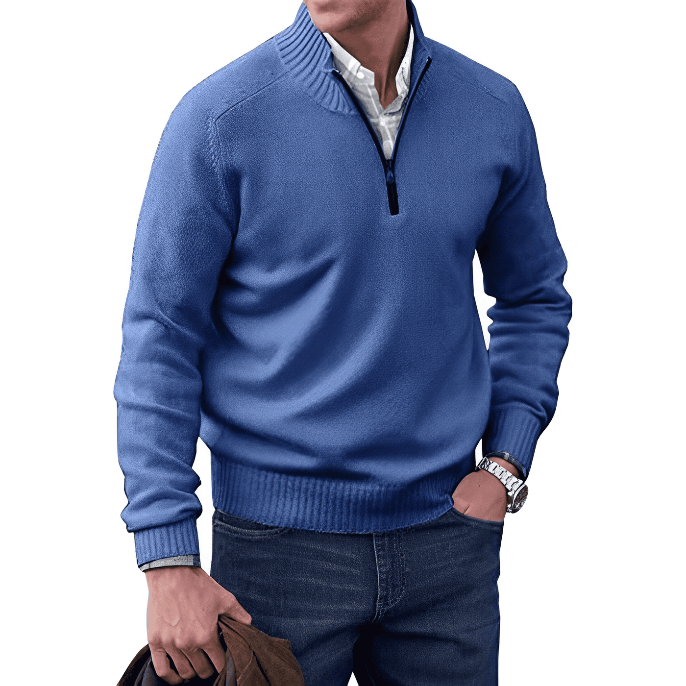 Laluna® | Luxe Cashmere Zip-Up Sweater