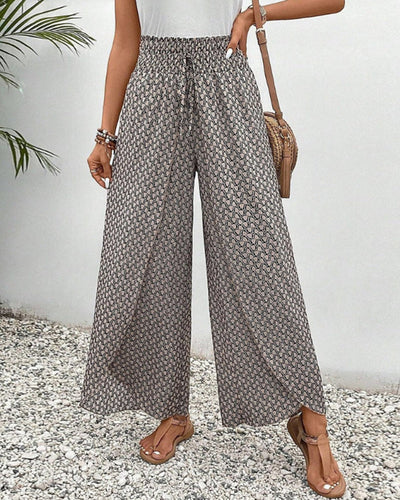 Drawstring Summer Pants with Elastic Cuffs