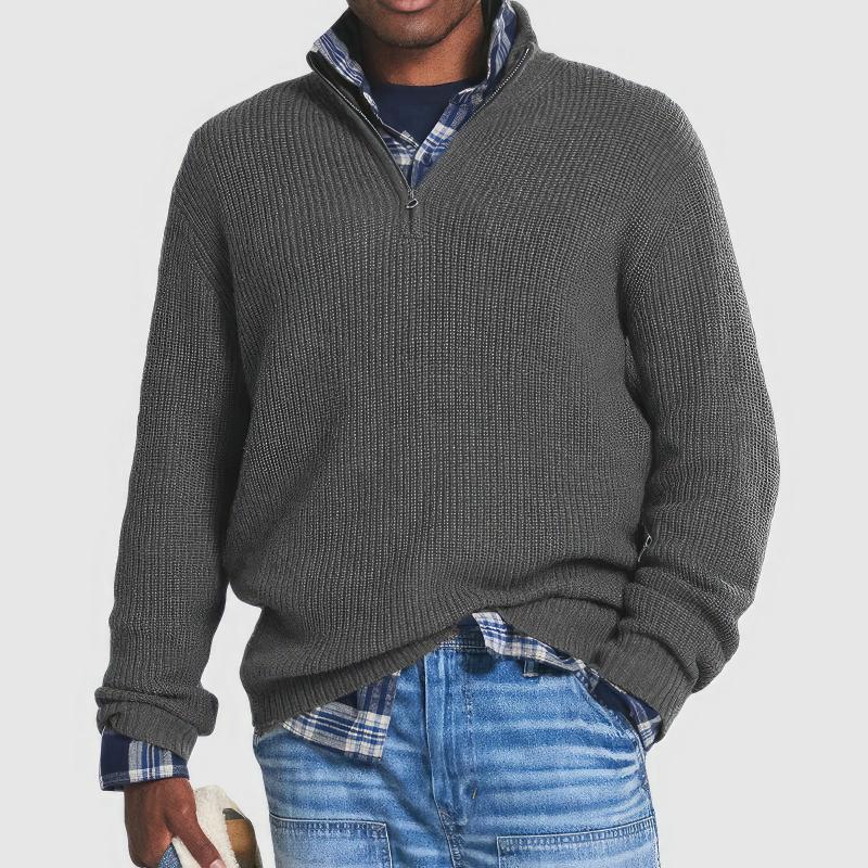 LALUNA® | ZIP-UP KNITTED SWEATER