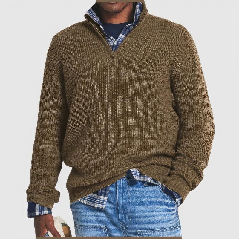 LALUNA® | ZIP-UP KNITTED SWEATER