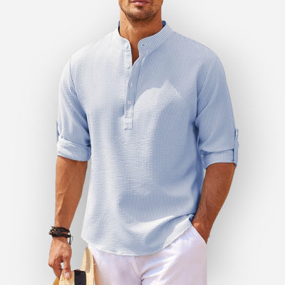 LucaMoretti™ Men's Cotton-Linen Shirt