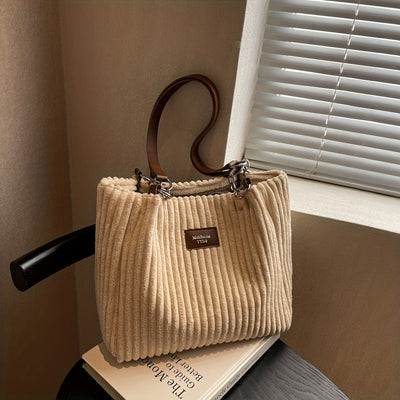 LALUNA® | Plush Cord Shoulder Bag