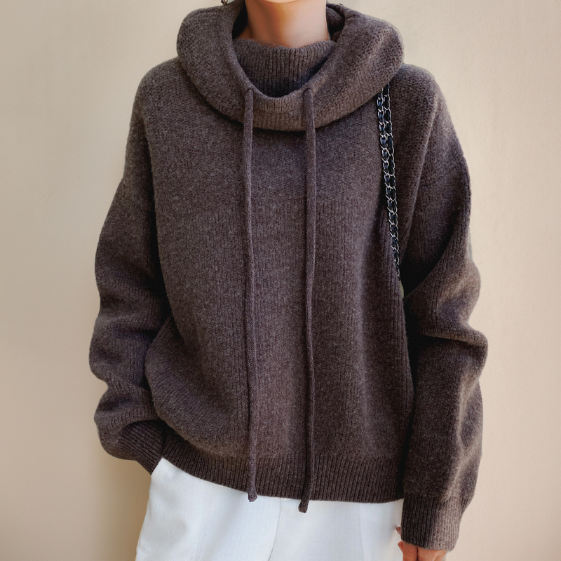 Laluna® Merino Wool Turtleneck Sweater