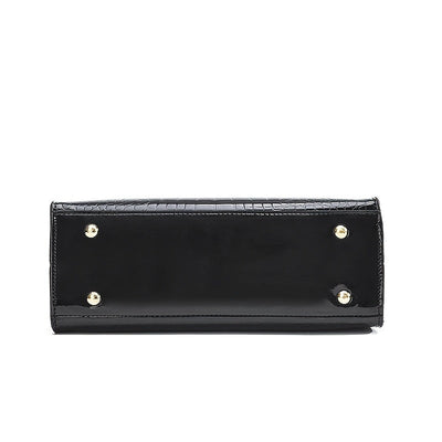 Laluna® | Glossy Crocodile Leather Tote