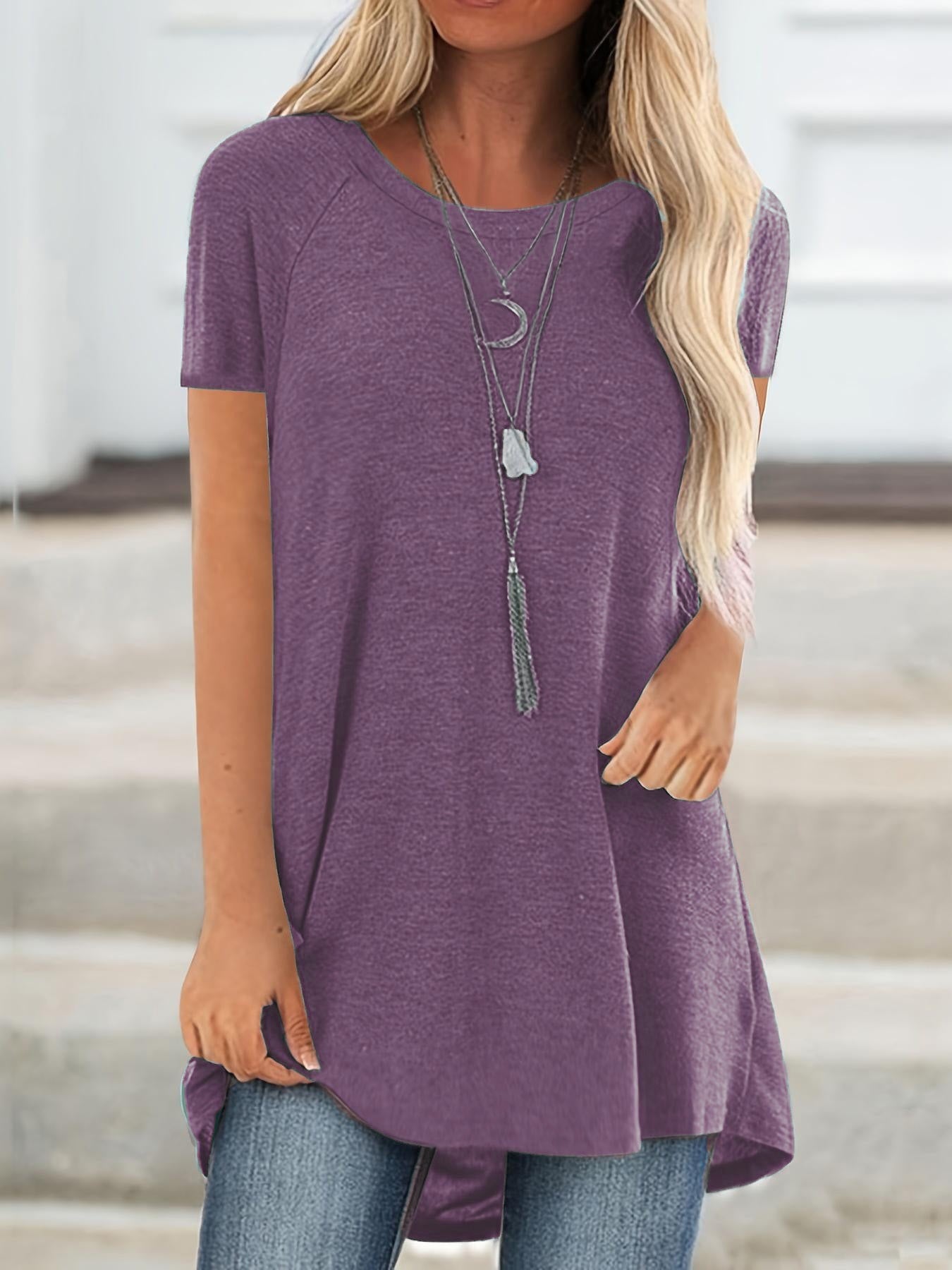 Laluna® Round Neck Short Sleeve T-Shirt