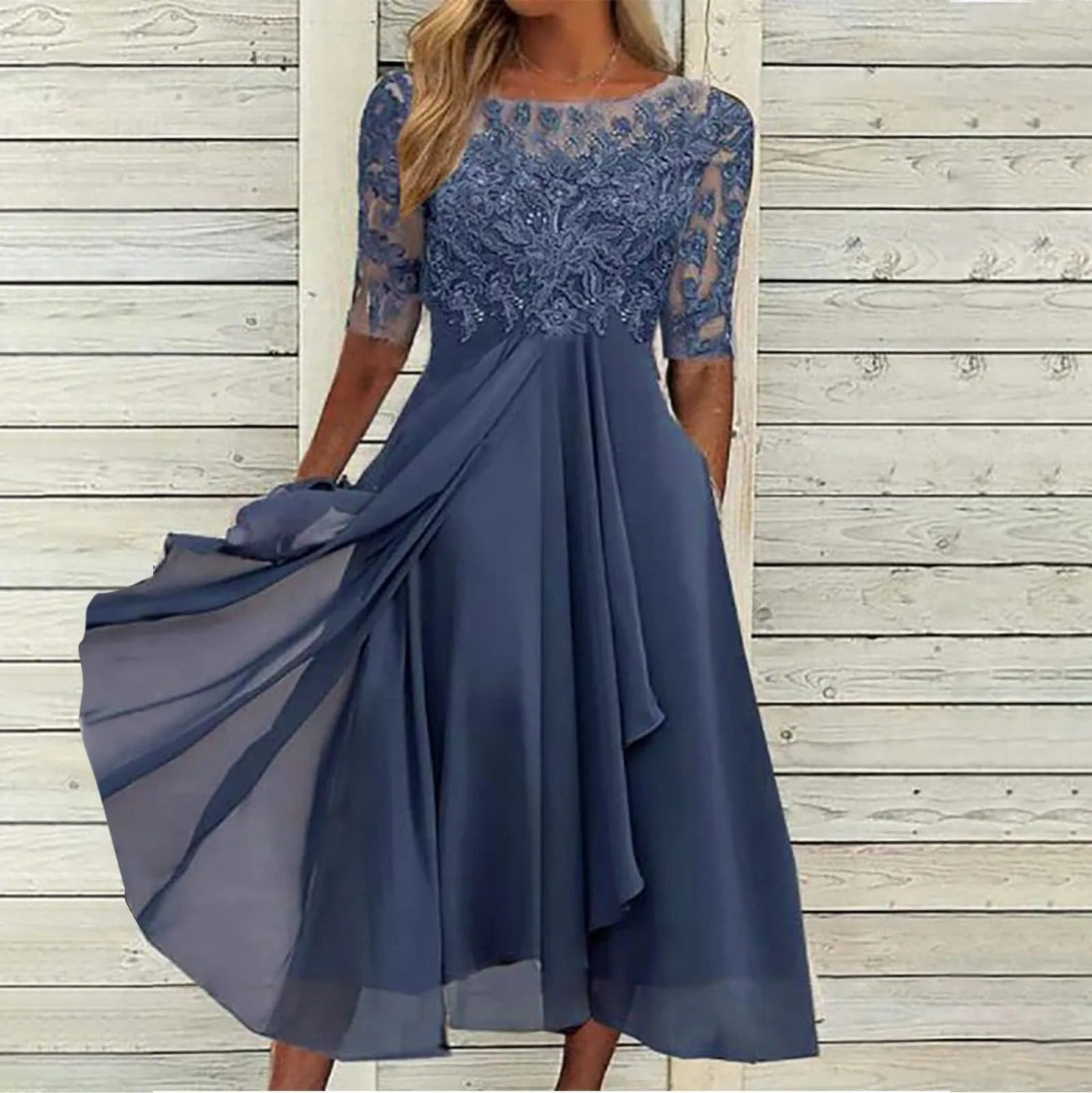 Laluna® | Elegant Summer Dress with Chic Neckline