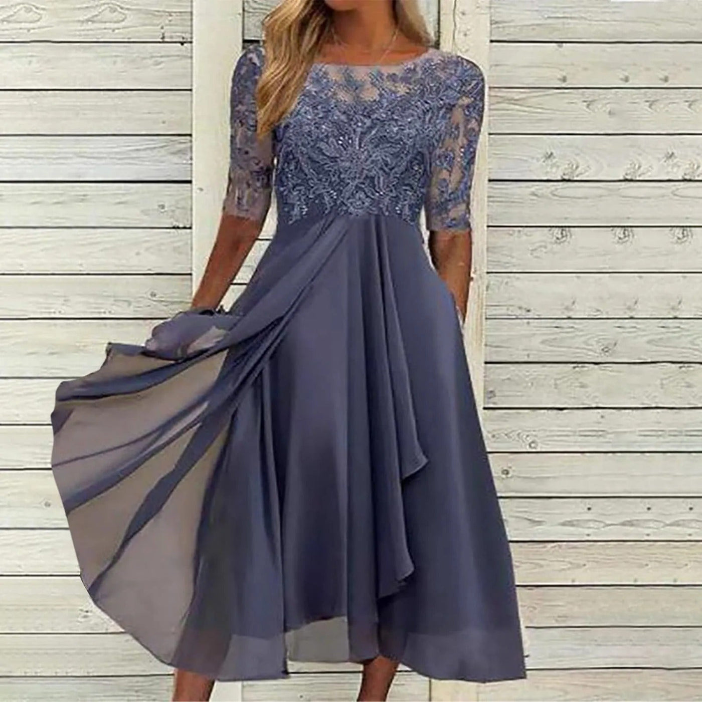 Laluna® | Elegant Summer Dress with Chic Neckline