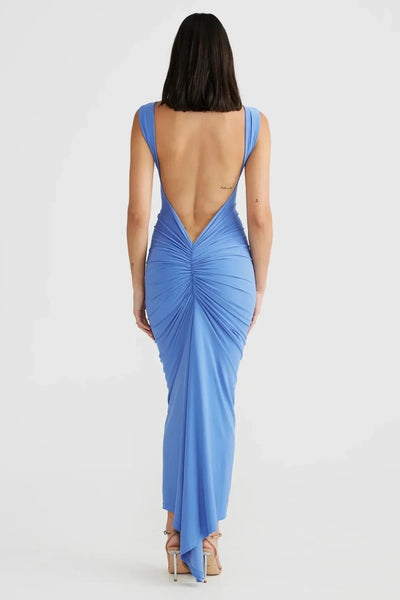 Laluna® | Sleeveless Pleated Backless Dress