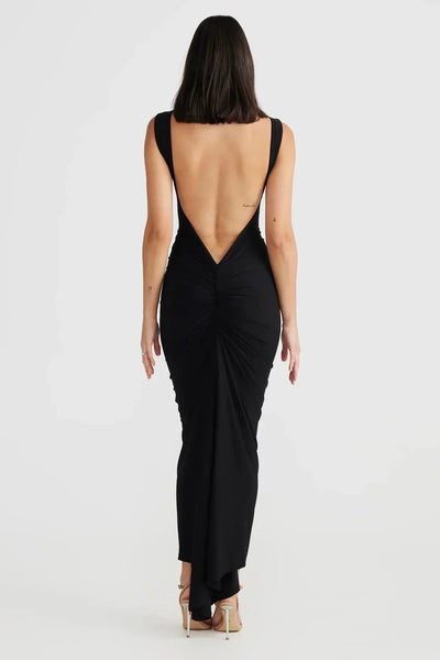 Laluna® | Sleeveless Pleated Backless Dress