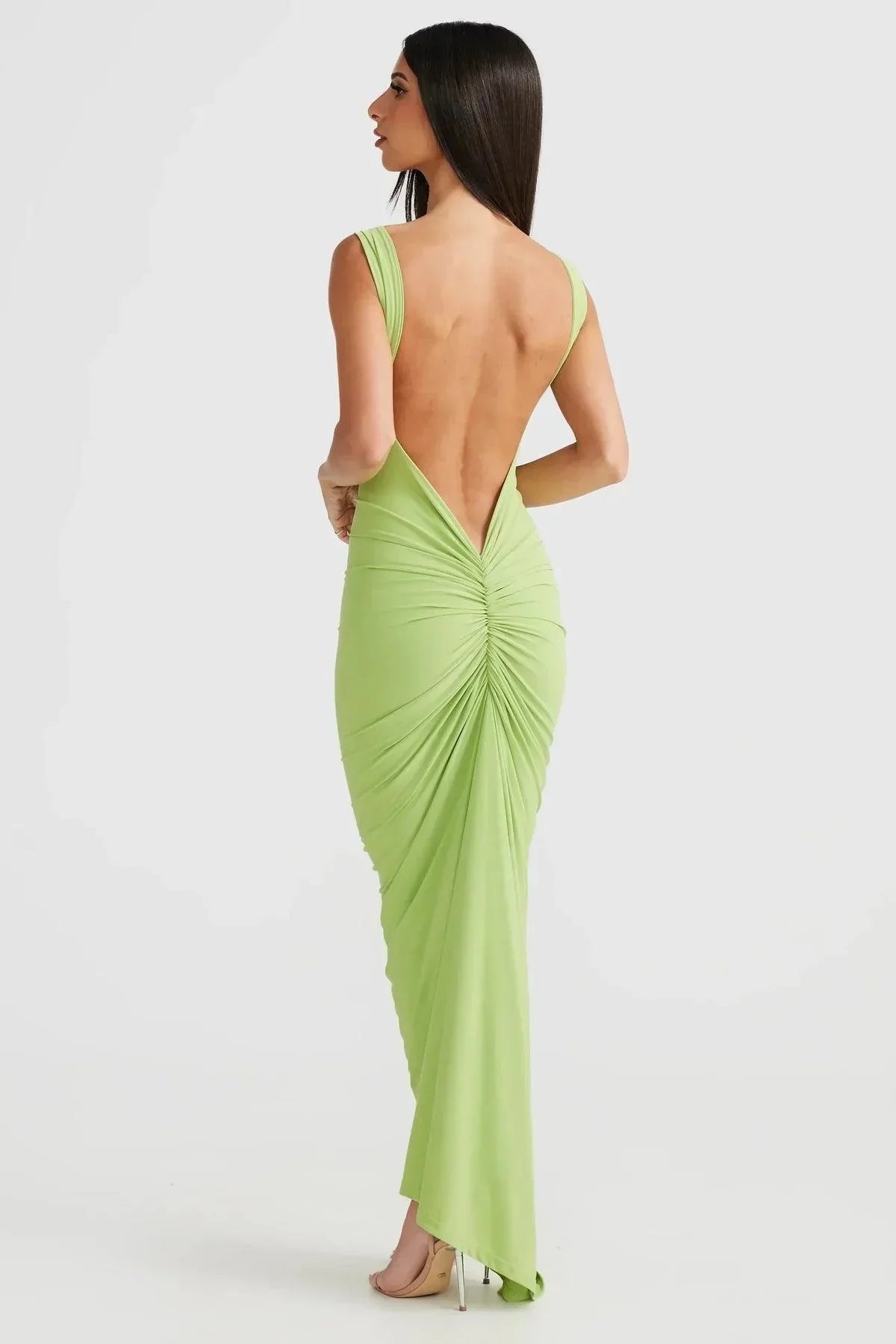 Laluna® | Sleeveless Pleated Backless Dress