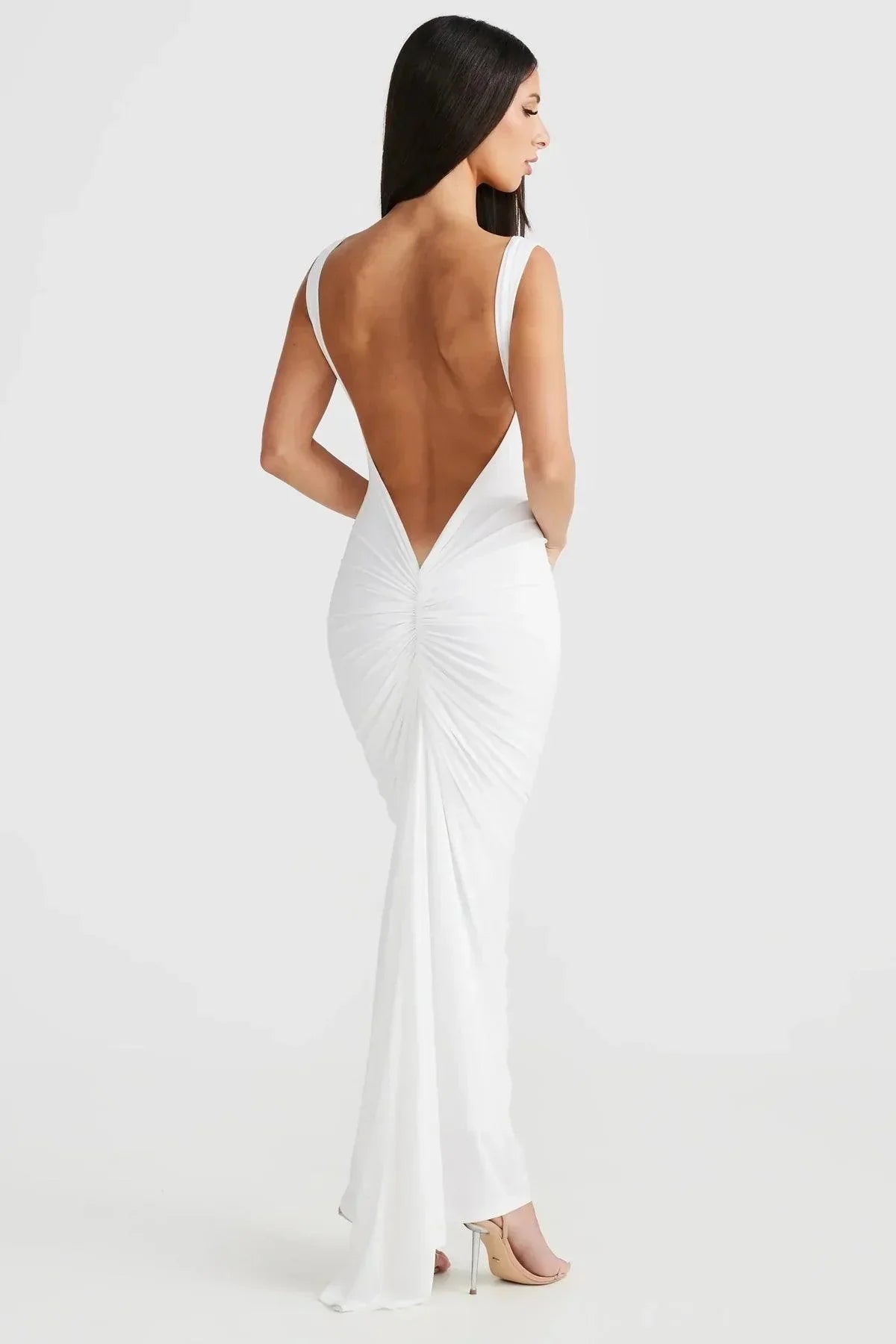 Laluna® | Sleeveless Pleated Backless Dress