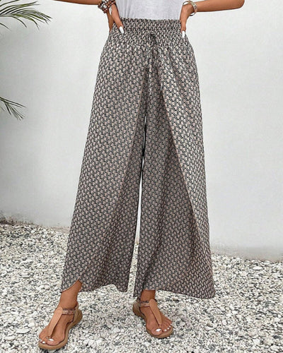 Drawstring Summer Pants with Elastic Cuffs
