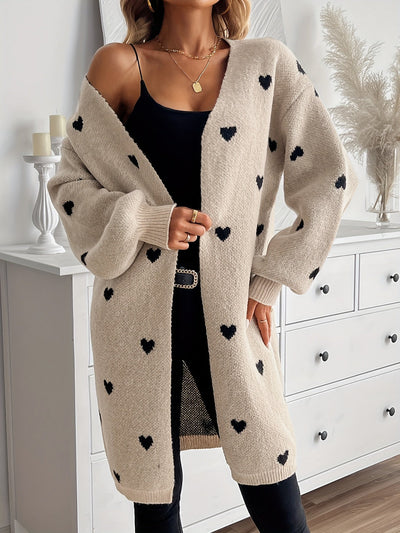 LALUNA® | Heart-Embellished Cardigan