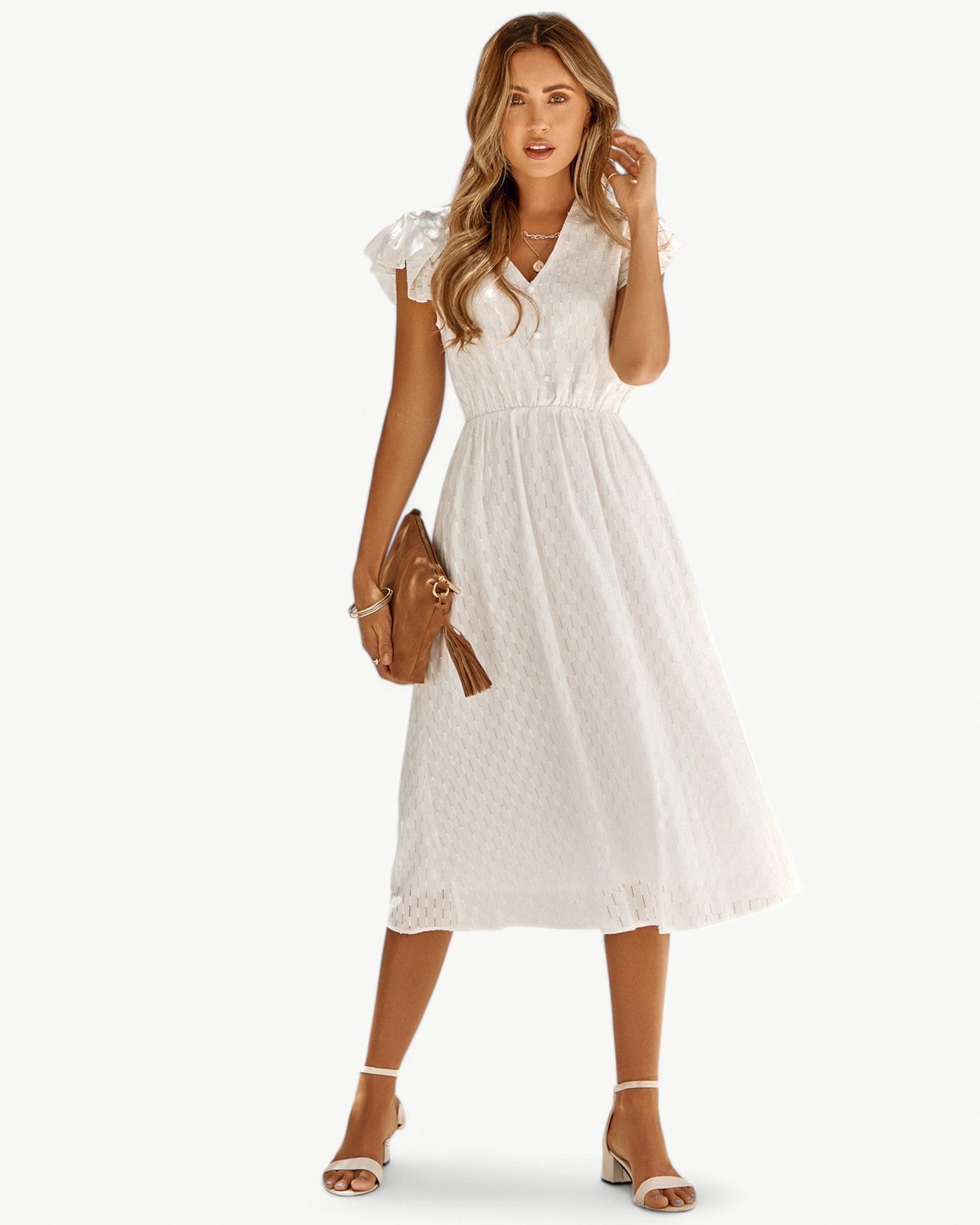 Lara | V-Neck Midi Dress
