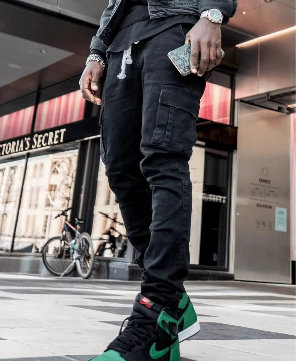 Laluna® | Elastic Cargo Street Jeans