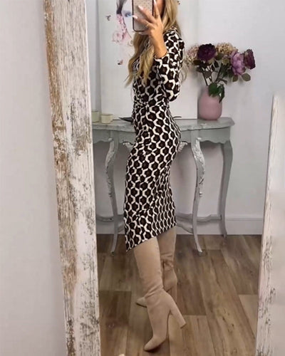 Laluna® | Split Dress with Scaled Print Design